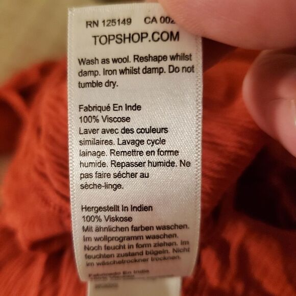 TOPSHOP Tortoise Ring Crop Jumpsuit sz 4-6 - Picture 12 of 12